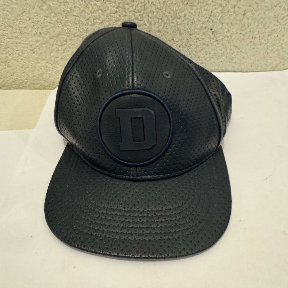 Dallas  Faux Leather  Baseball Hat/Cap Adjustable  blue navy